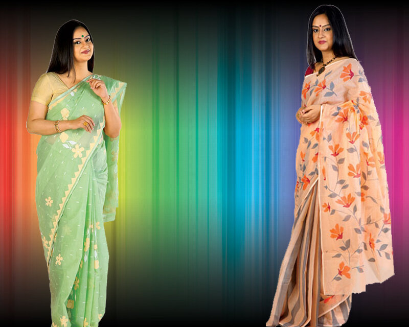Two women in sarees