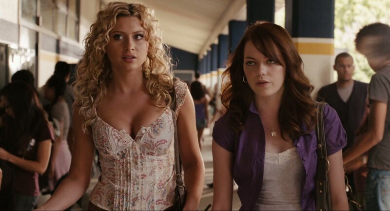 Two women in school hallway
