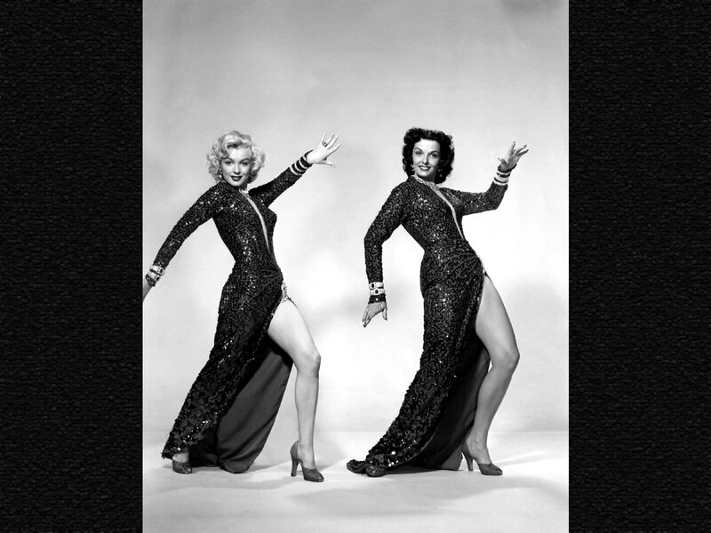 Two Women in Sequined Dresses — Black