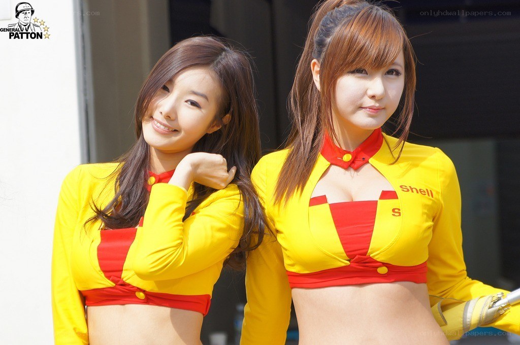 Two women in Shell uniforms