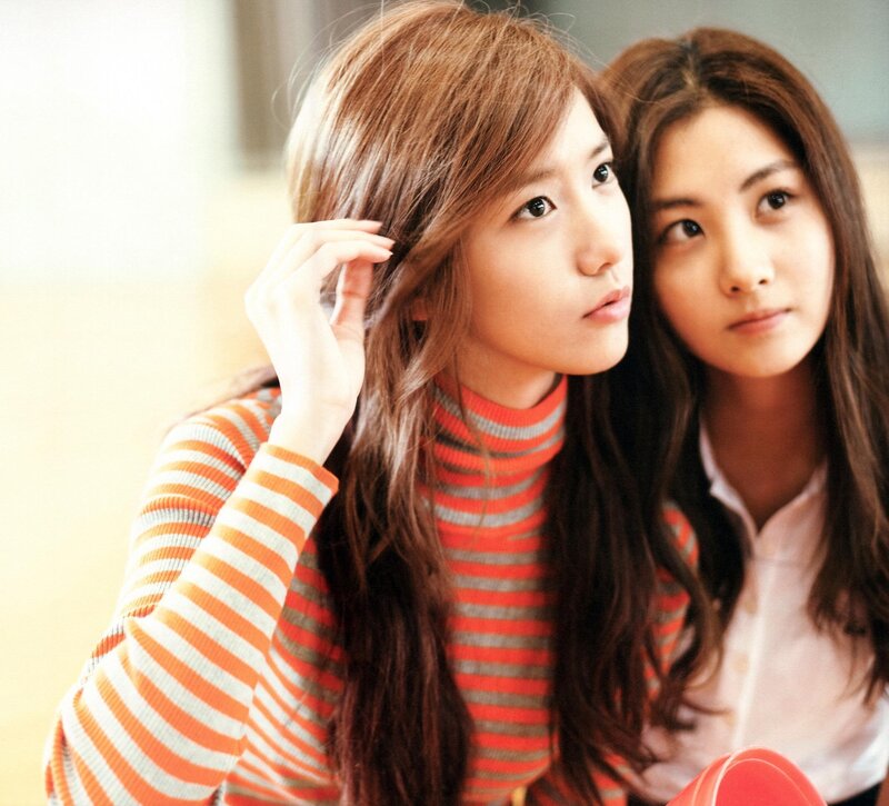 two women in striped sweater