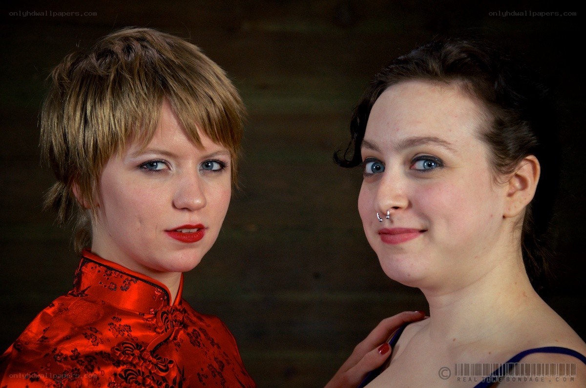 Two women in studio portrait