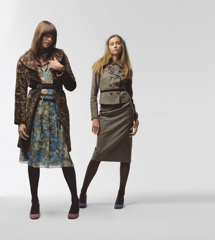 Two women in stylish coats