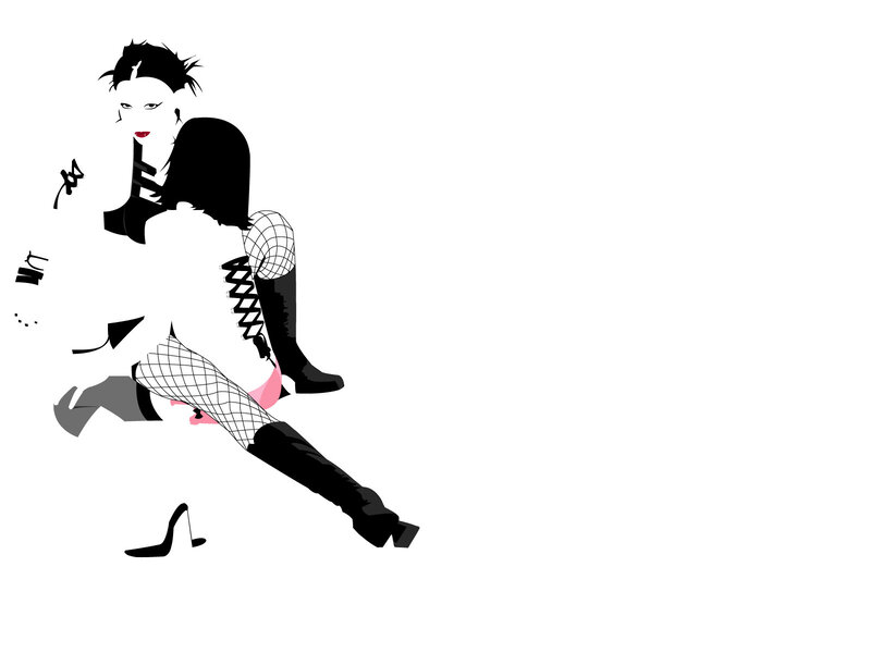 two women in stylized illustration