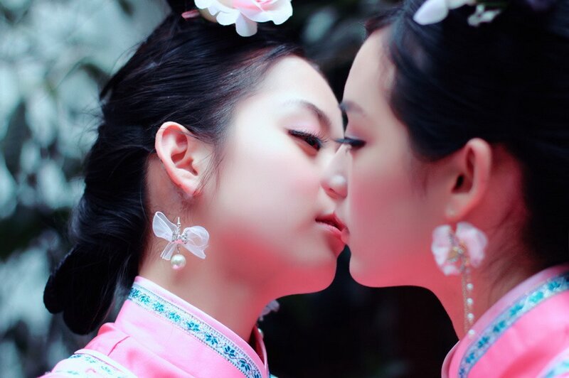 two women in traditional attire