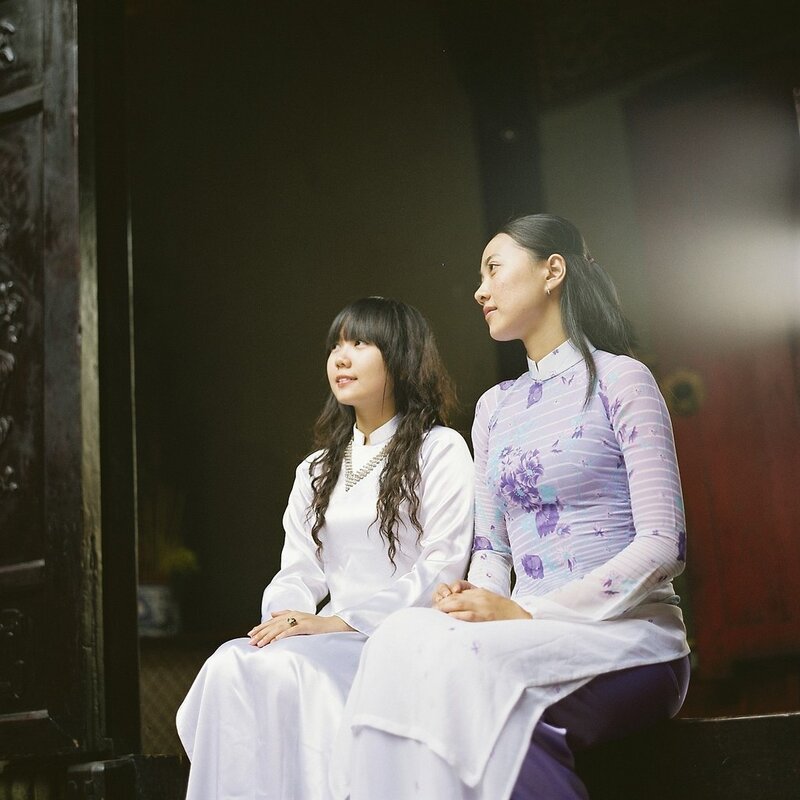 Two women in traditional attire