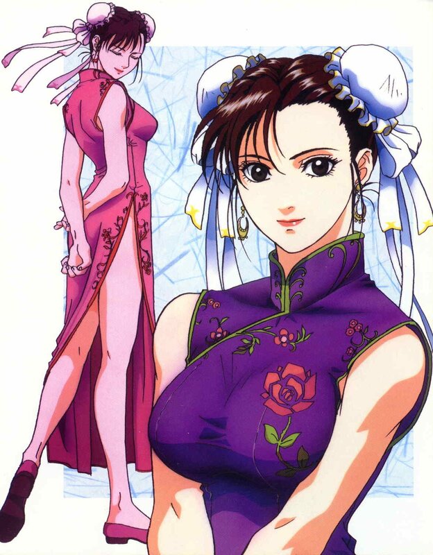 Two women in traditional dresses