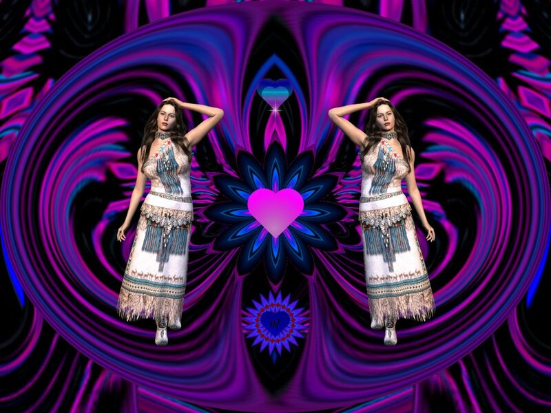 Two Women in Tribal Dress
