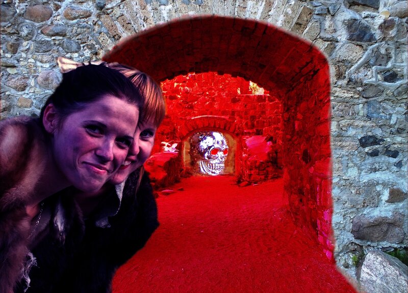 Two Women in Tunnel