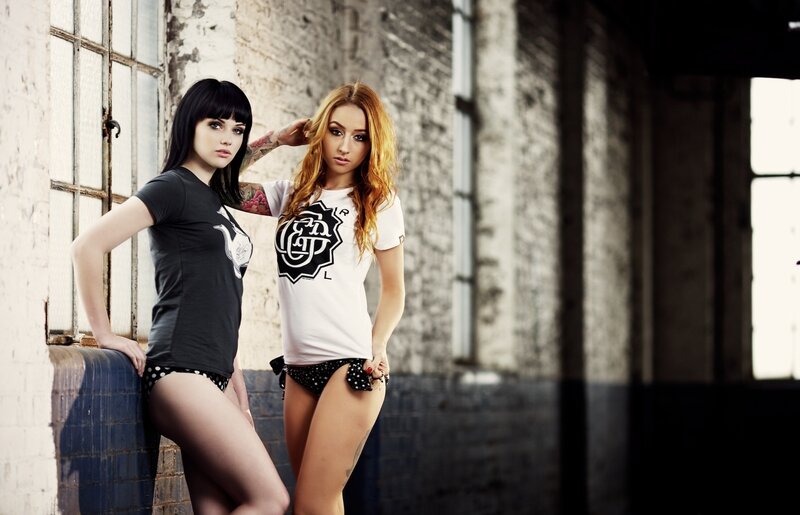 Two women in urban setting