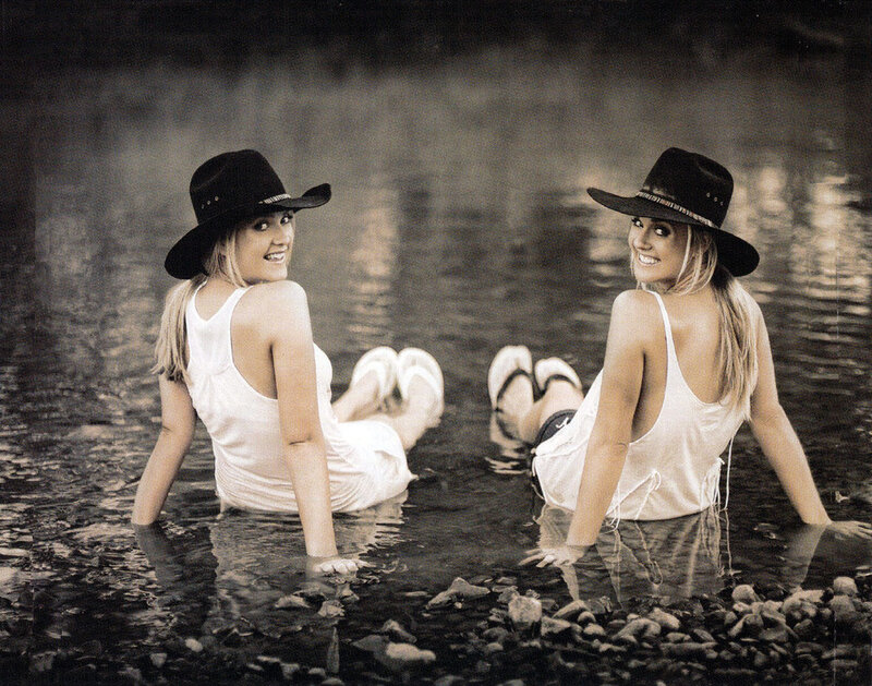 Two Women in Water — Black, Relaxed