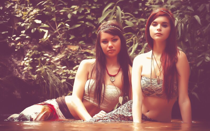 Two Women in Water