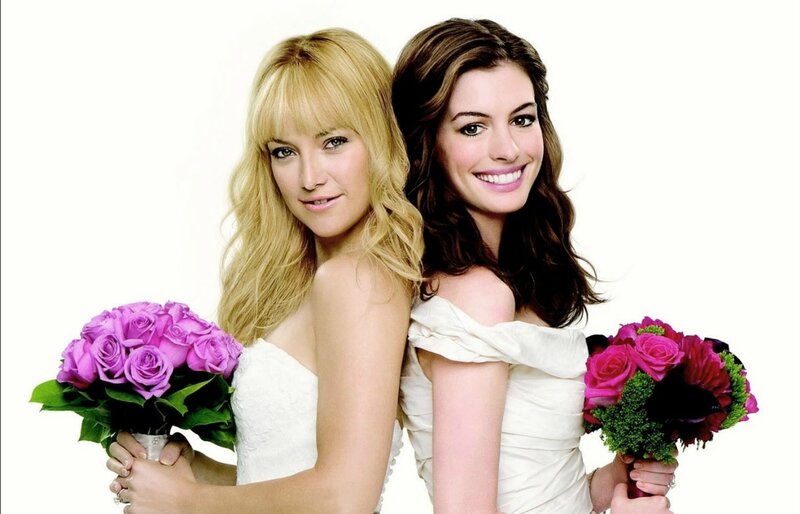 Two Women in Wedding Dresses — White, Happy, Photograph