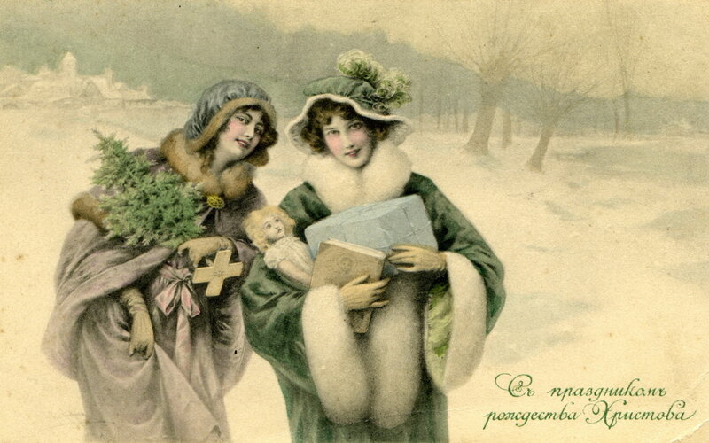 Two Women in Winter — Green