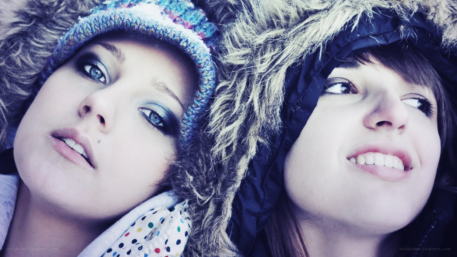 two women in winter hats