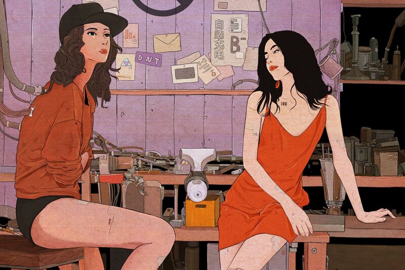 Two Women in Workshop