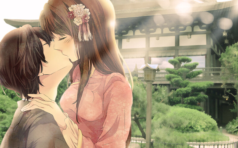 Two Women Kissing — Pink