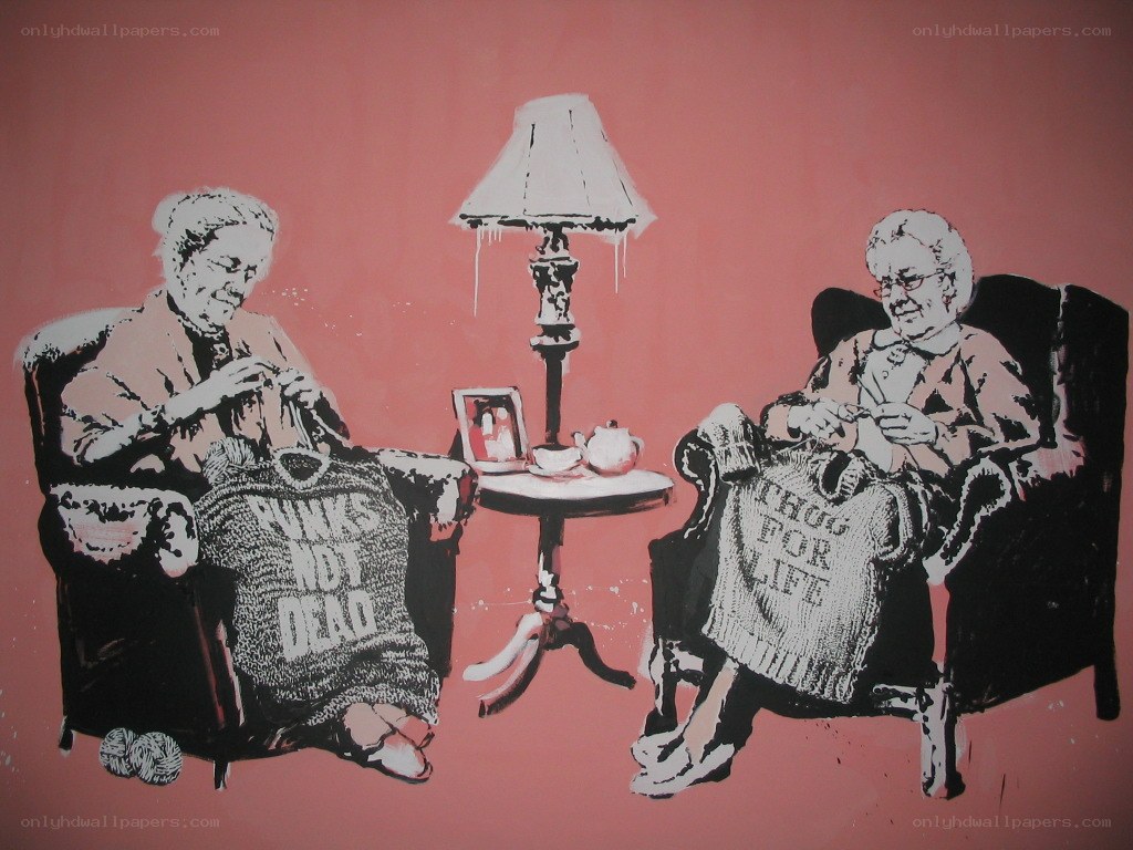 Two Women Knitting