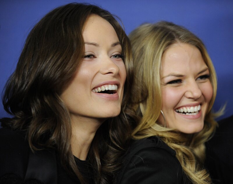 Two Women Laughing — Blue