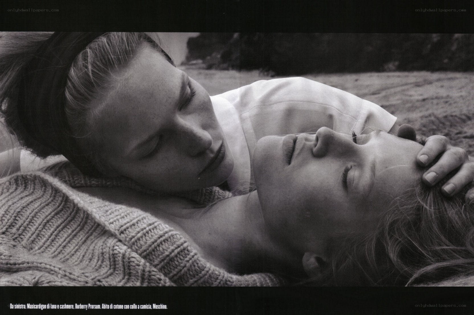 Two women lying together