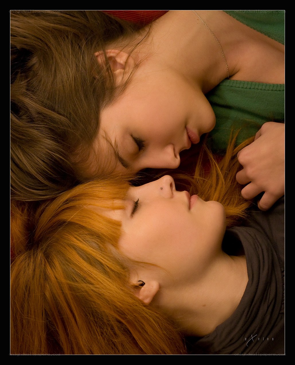 two women lying together