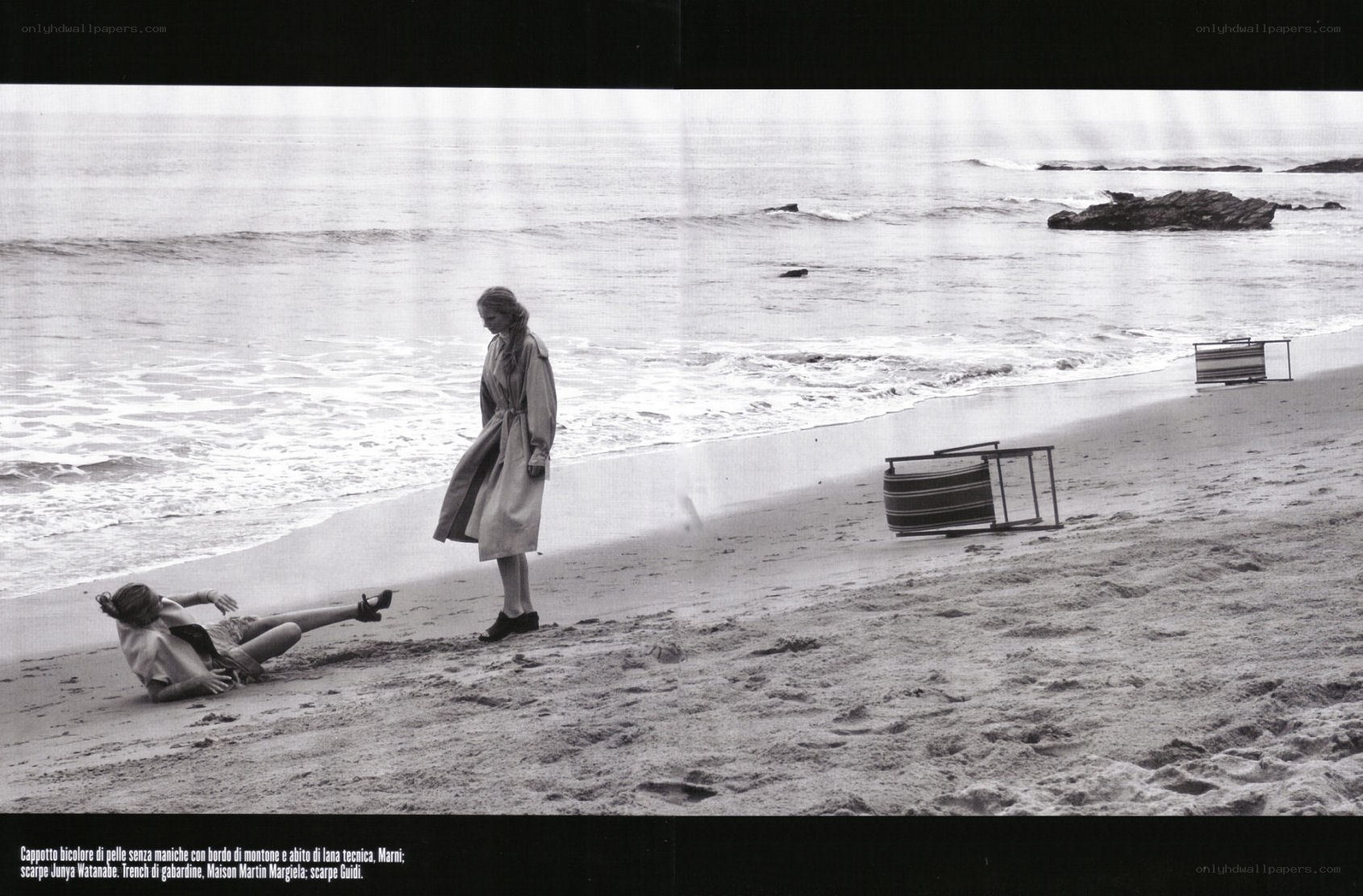 Two women on a beach