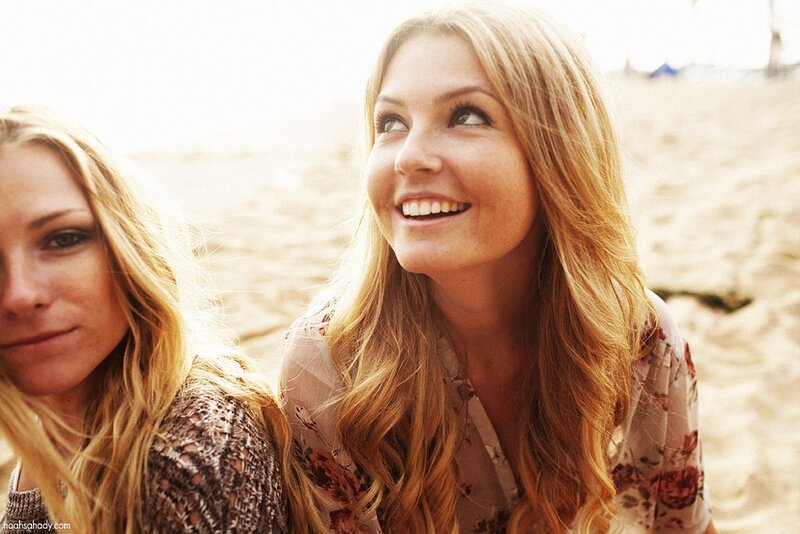two women on a beach