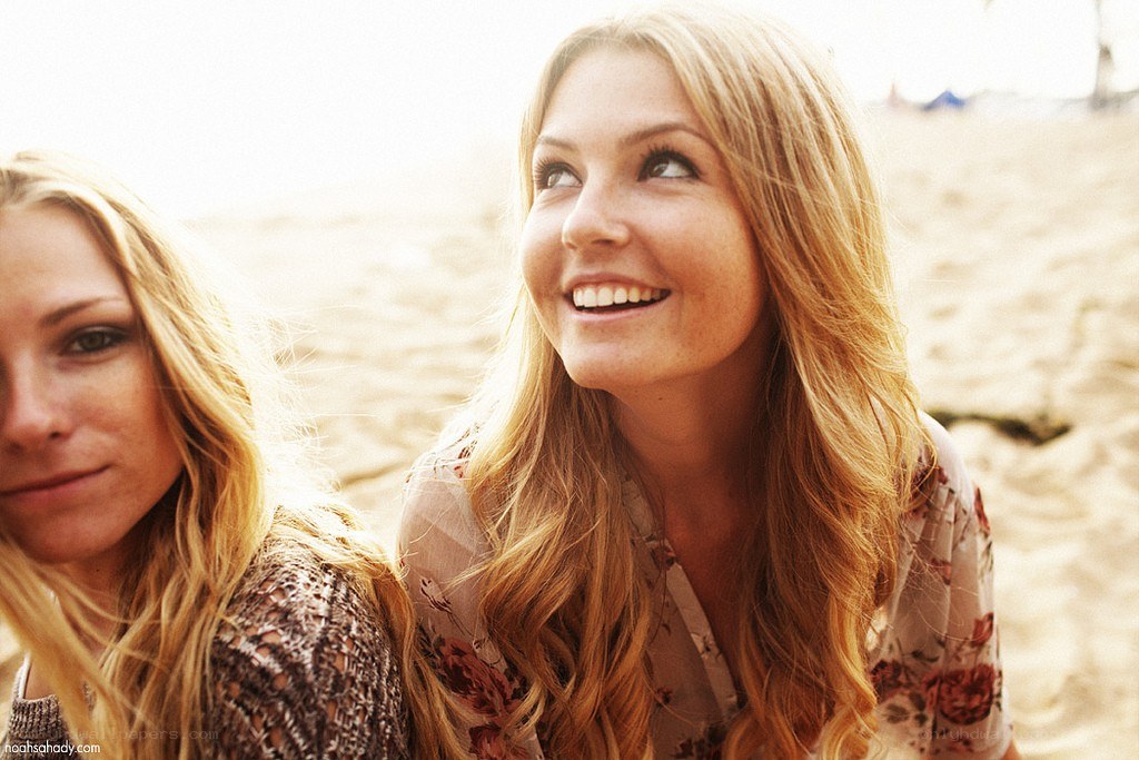 two women on a beach