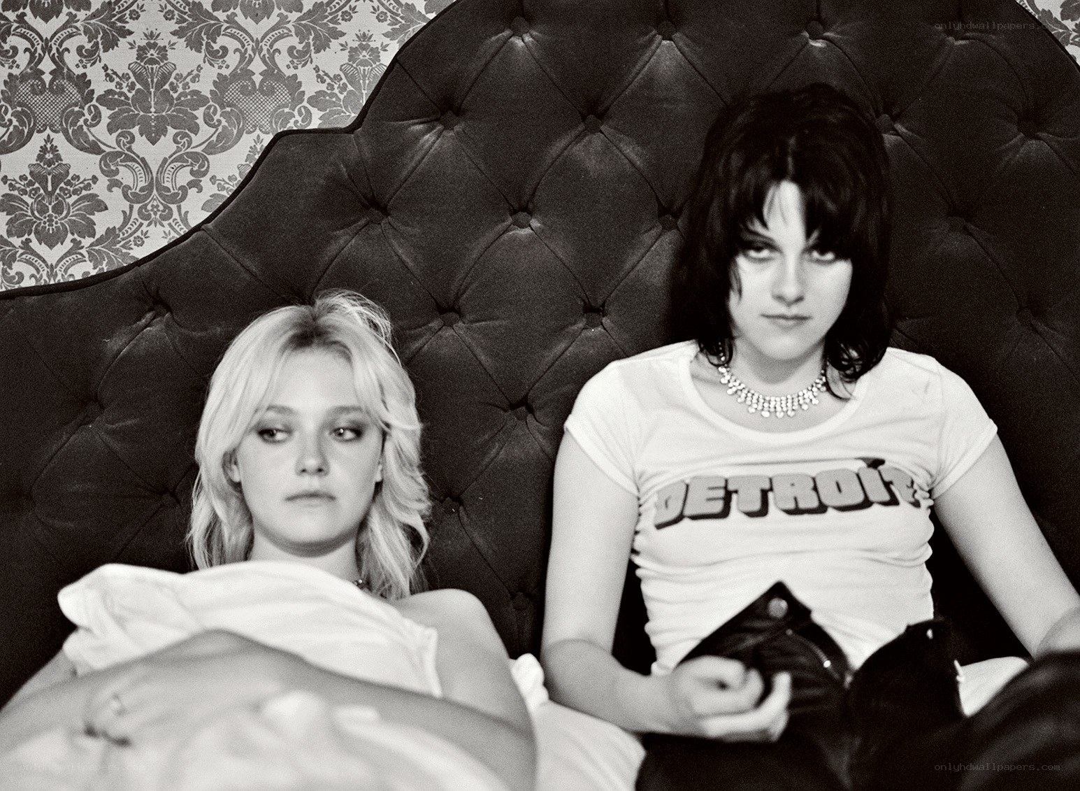 Two women on a bed
