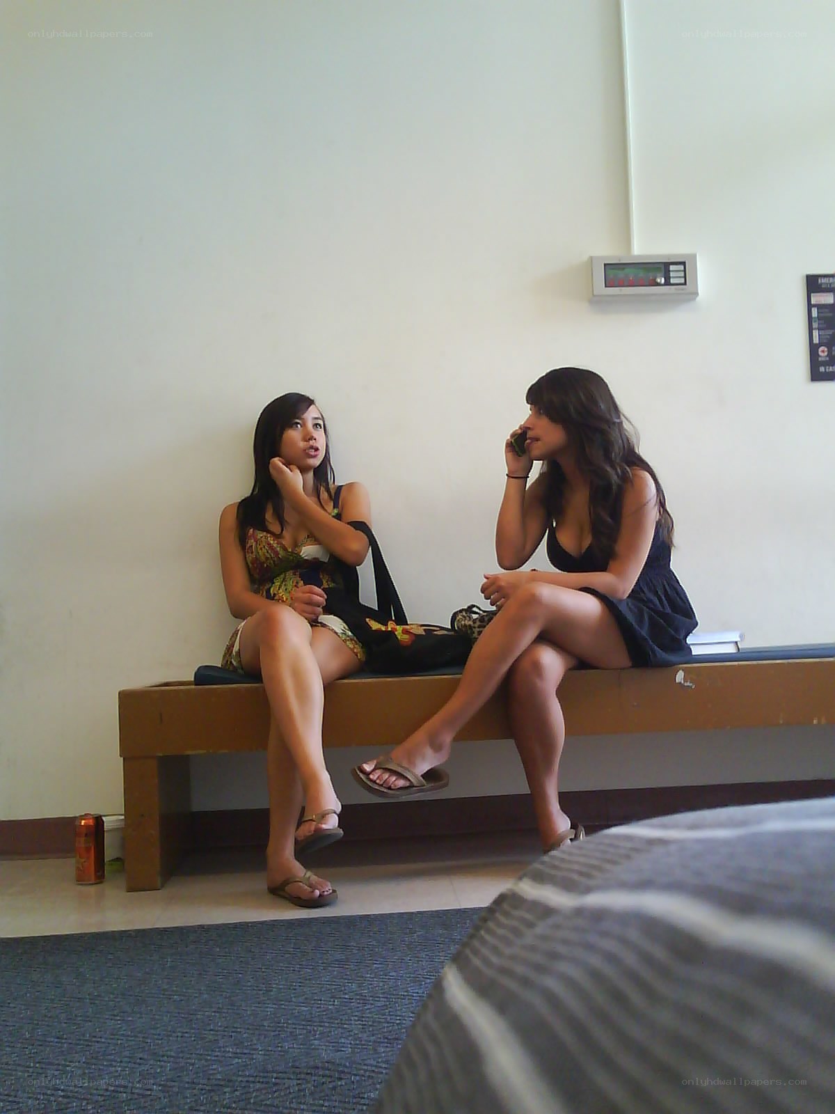 Two women on a bench