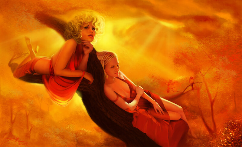 Two Women on a Branch