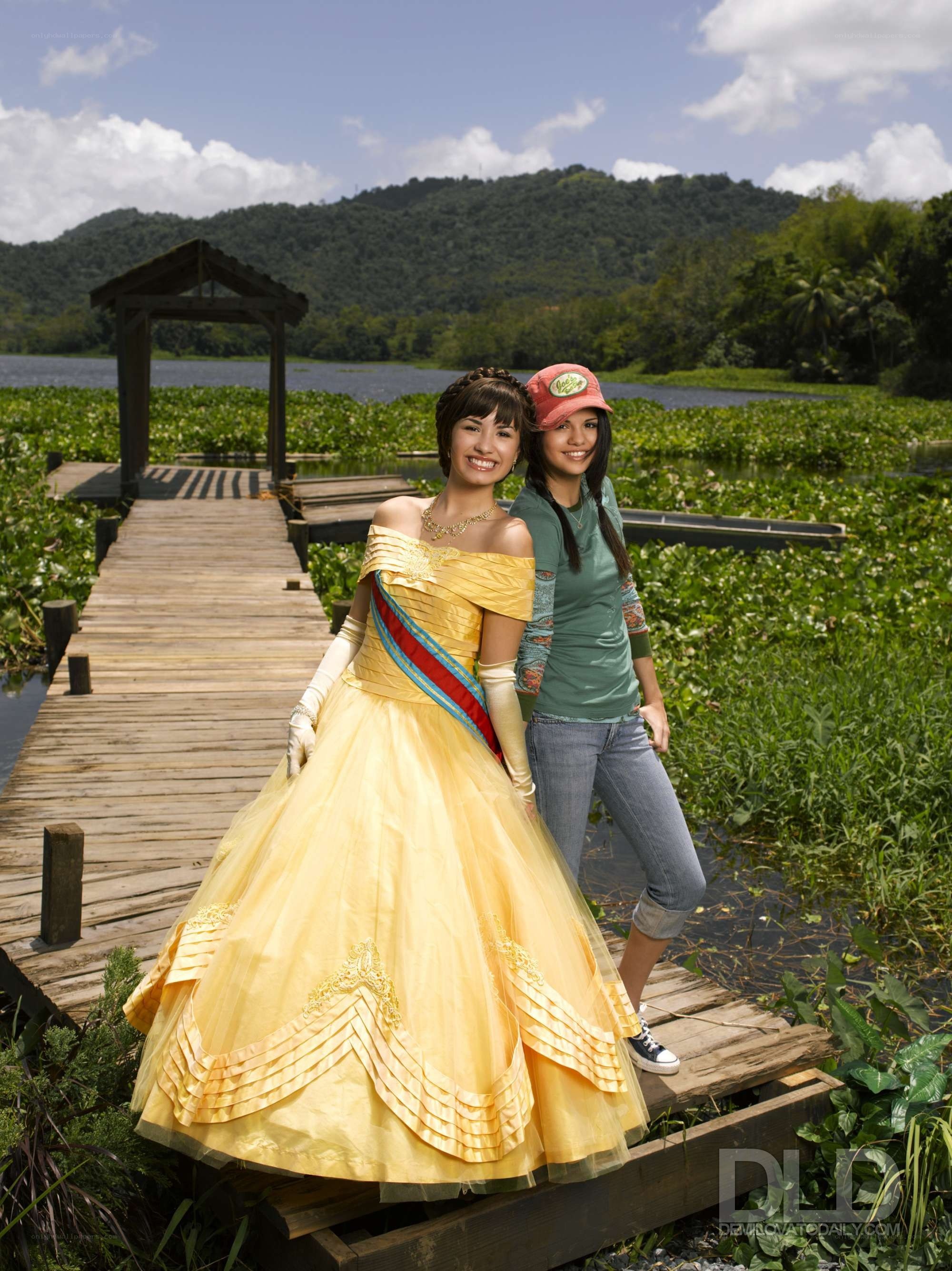 Two women on a dock