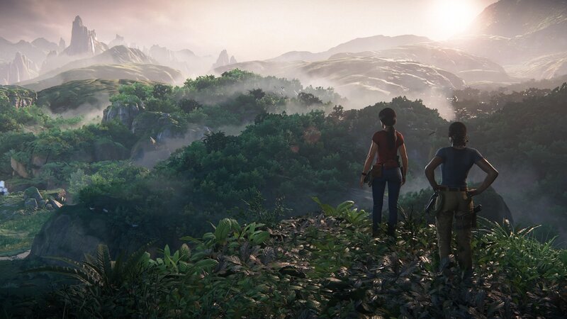 Two Women on a Hill — Green