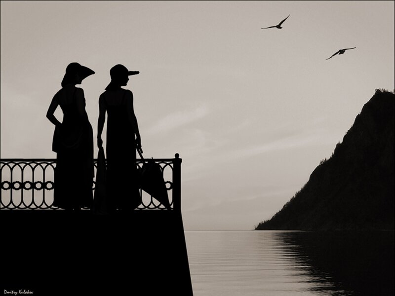 Two Women on a Pier