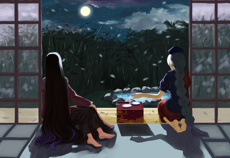 Two Women on a Porch — Purple