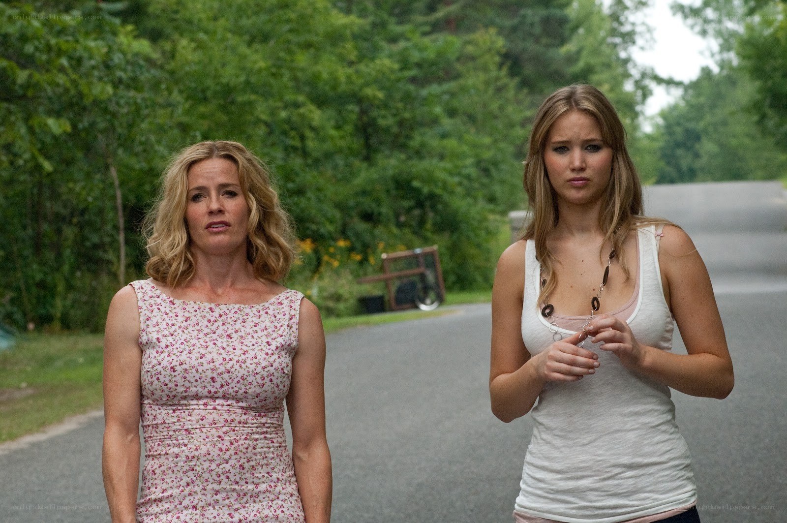Two women on a road