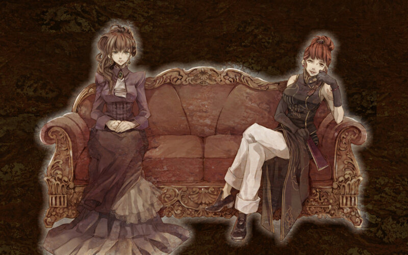 Two Women on a Sofa — Brown