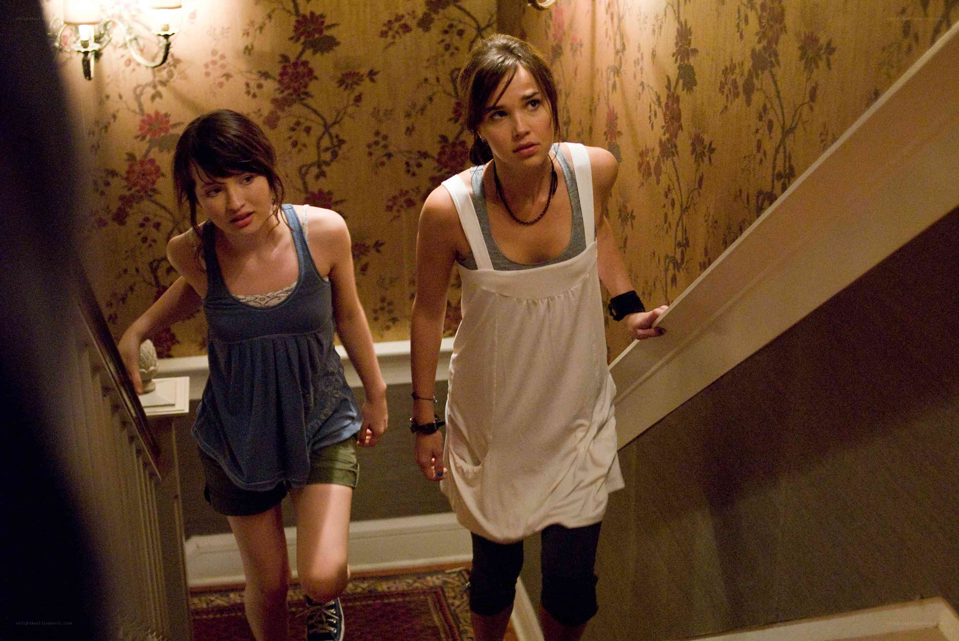 two women on a staircase