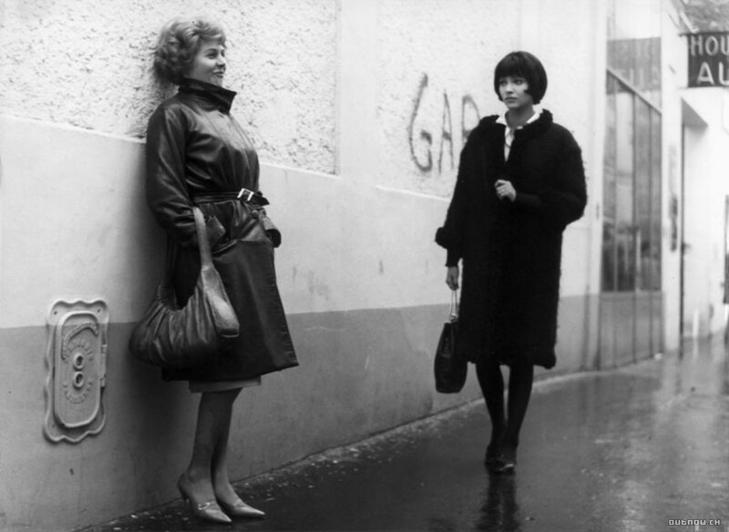 Two women on a wet street
