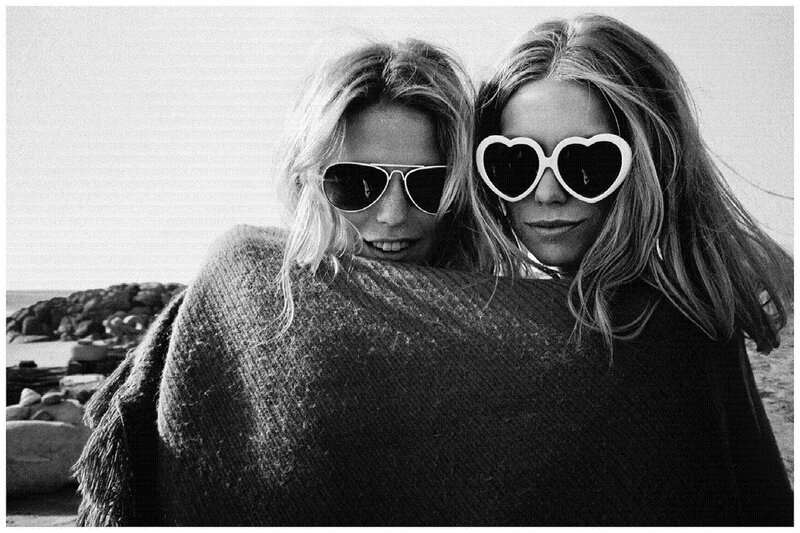 Two Women on Beach — Black, Casual