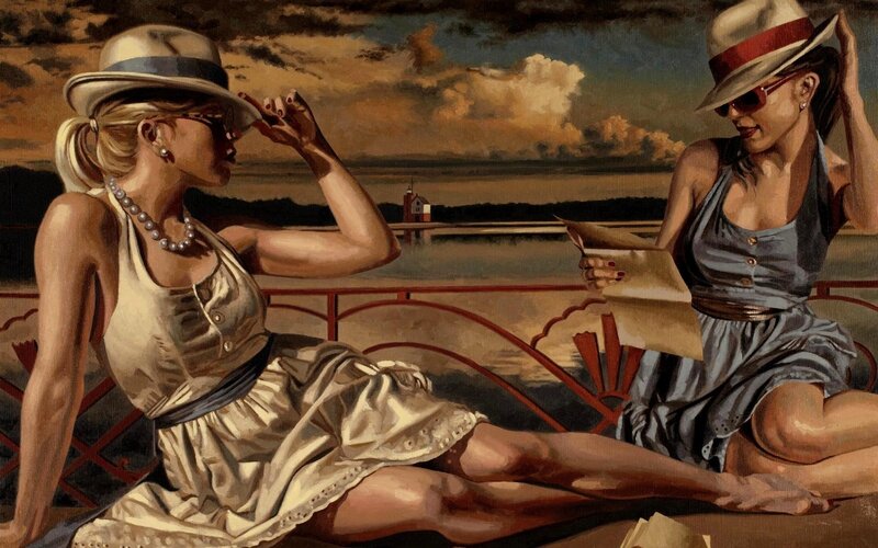 Two Women on Deck