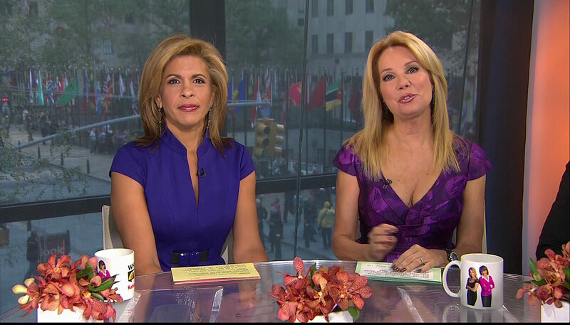 Two Women on News Set