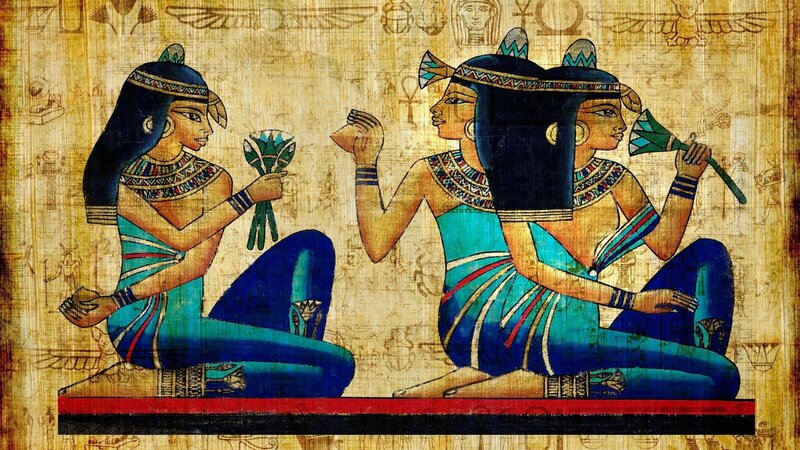 Two Women on Papyrus