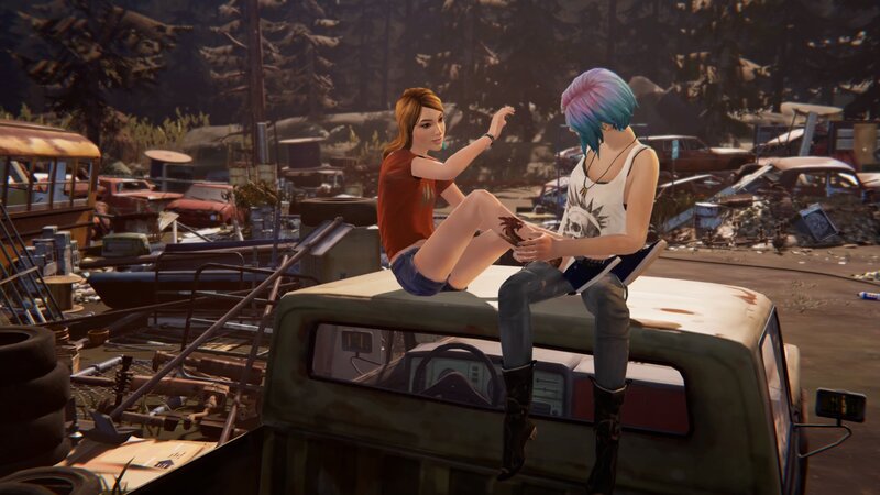 Two Women on Truck