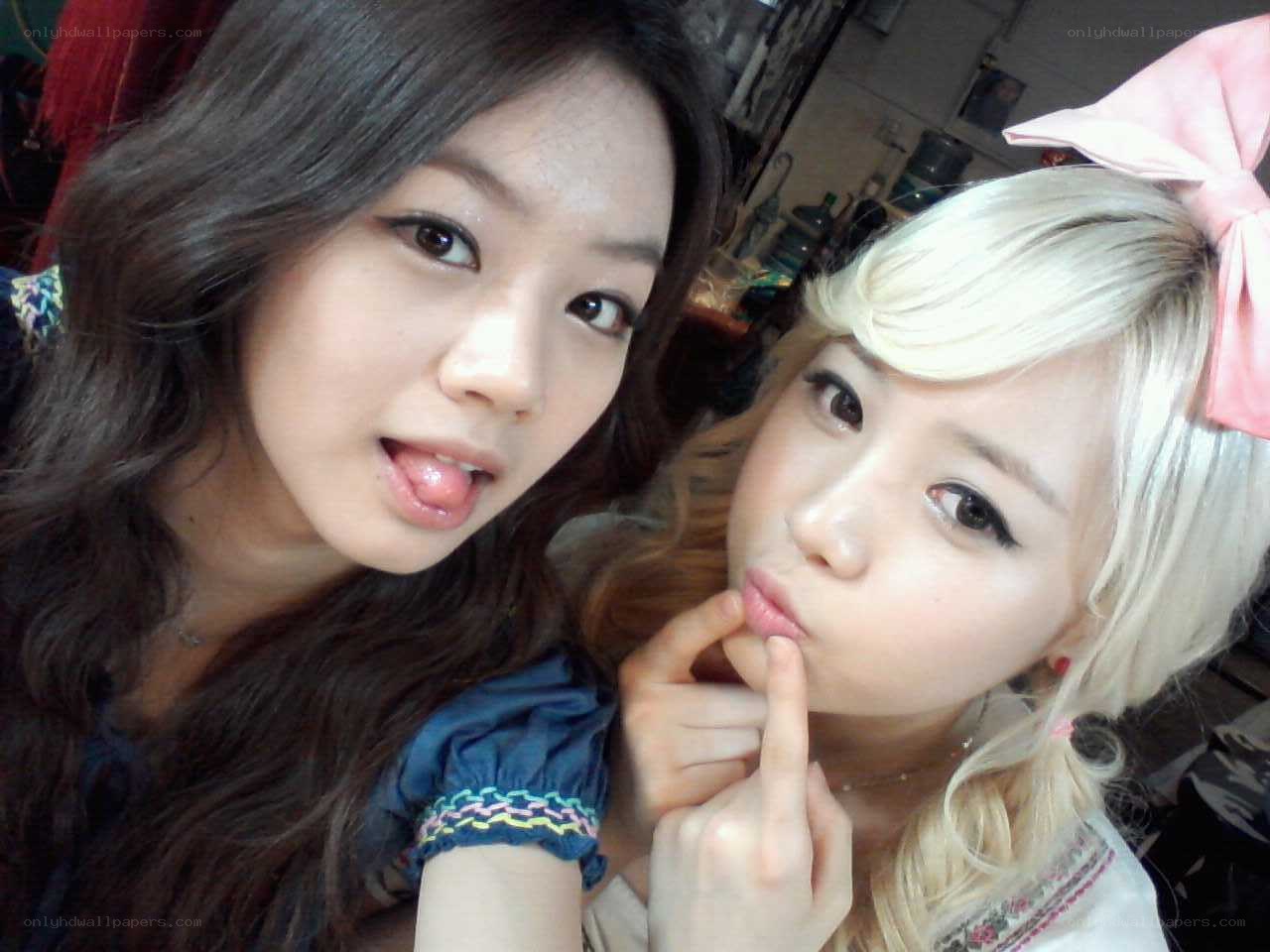 two women posing for selfie