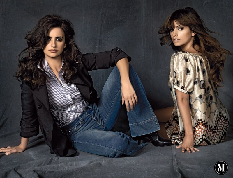 Two women posing in studio