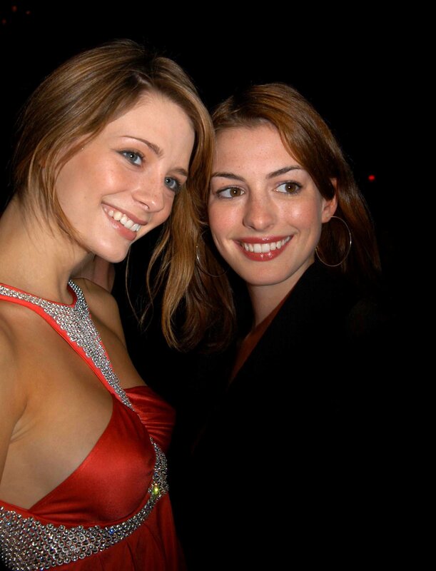 Two Women Posing — Red, Happy