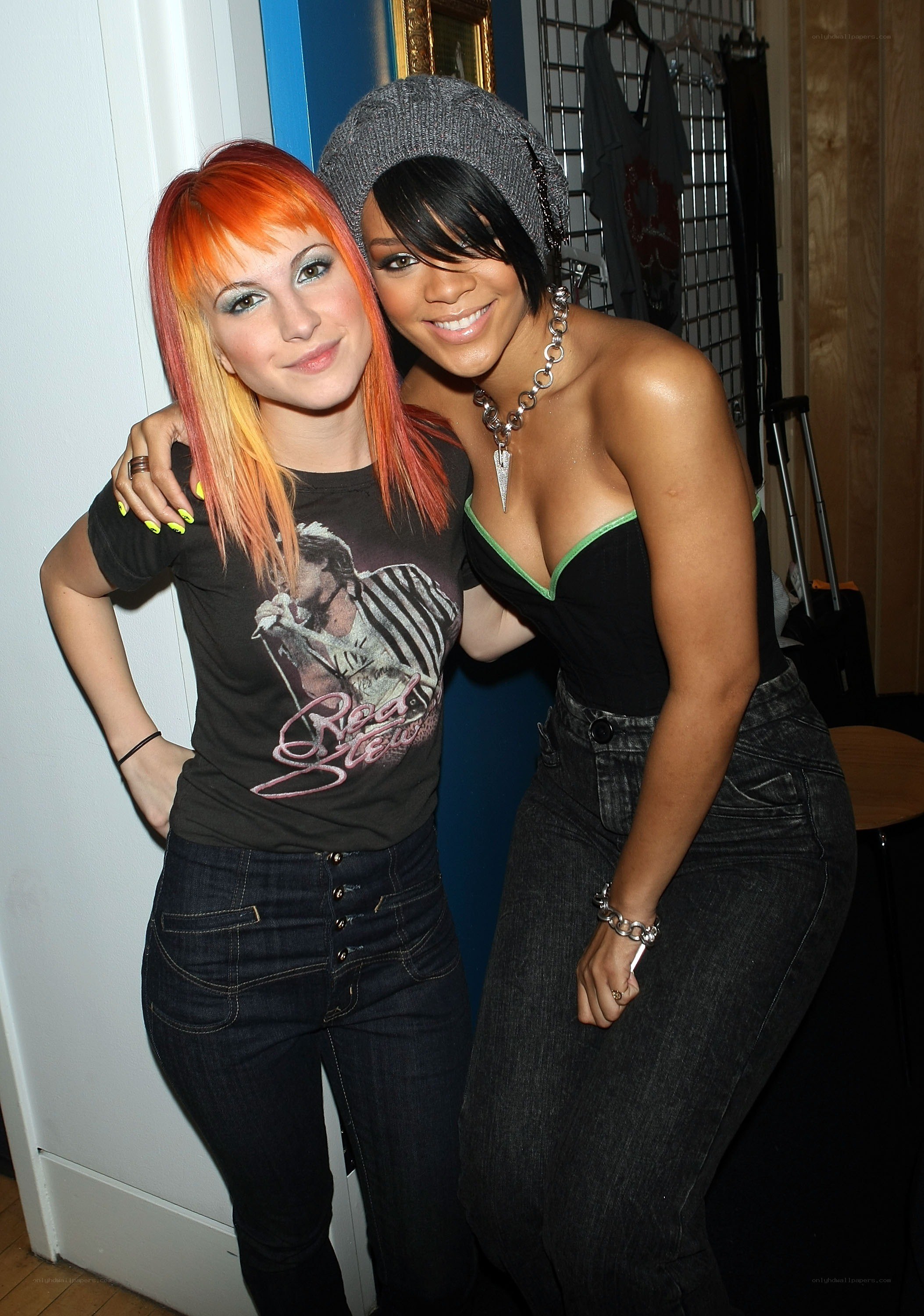 Two women posing together