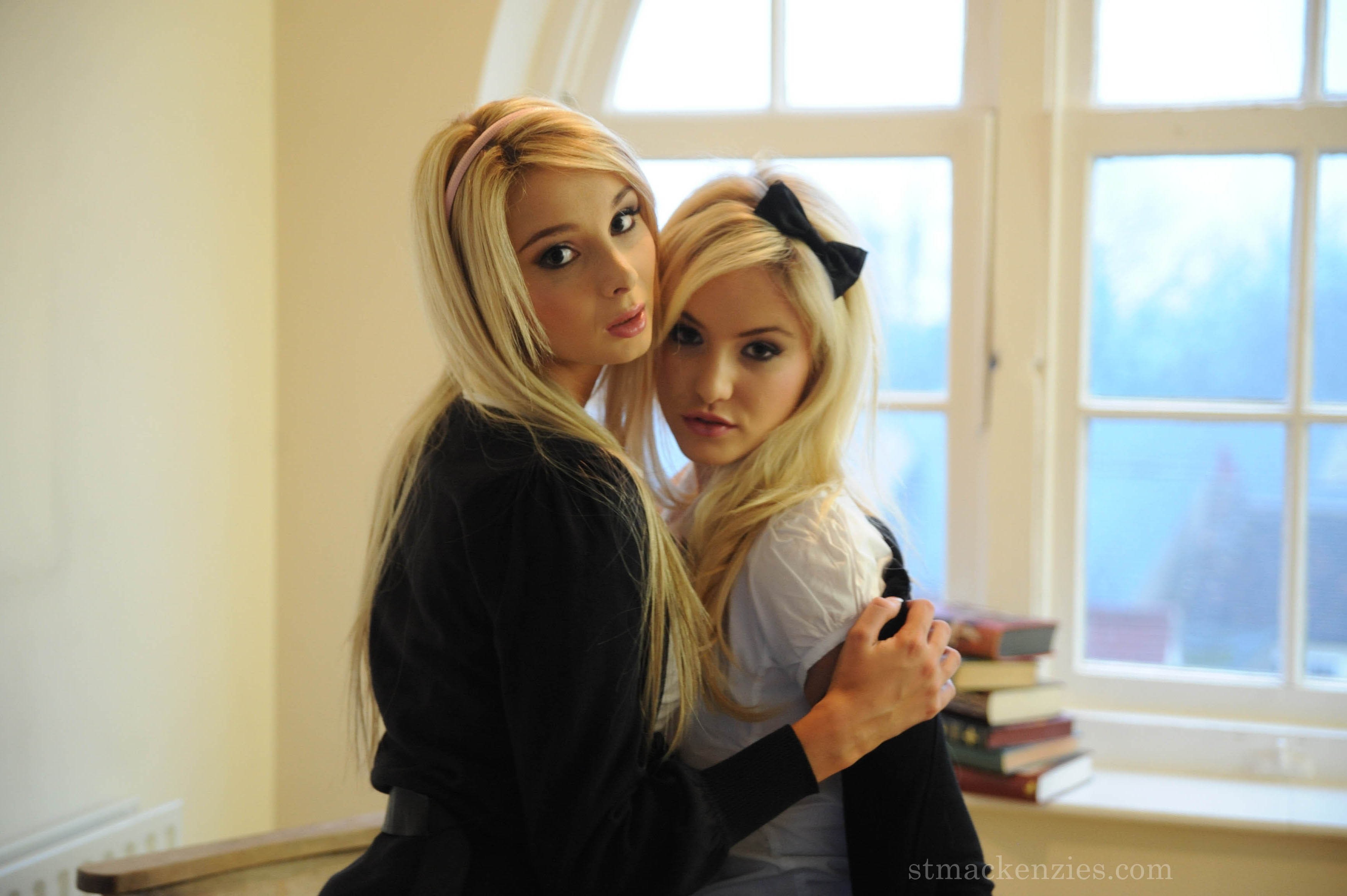 Two women posing together