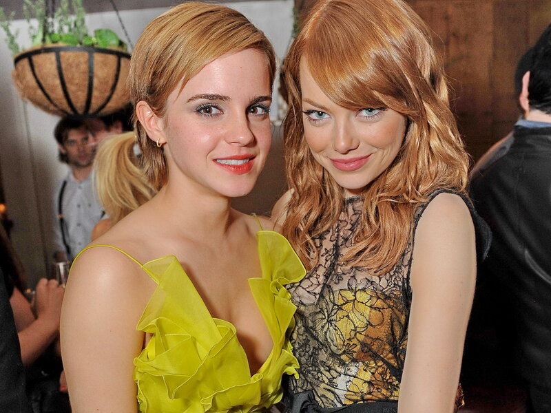 Two Women Posing Together — Yellow, Friendly, Photograph